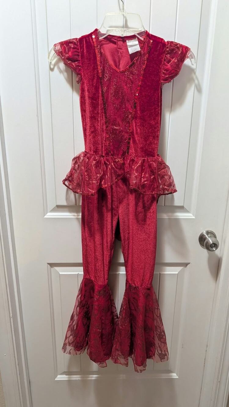 Spirit Red Devil Diva Jumpsuit Halloween Costume Cosplay Girls Youth Size M